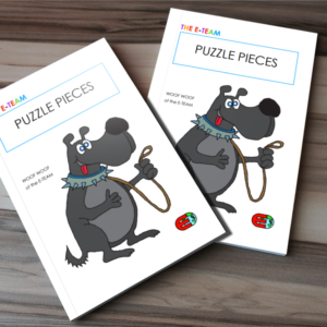 E-BOOK: ET17: PUZZLE PIECES – WOOF WOOF – A4, FULL COLOR, 22 PAGES