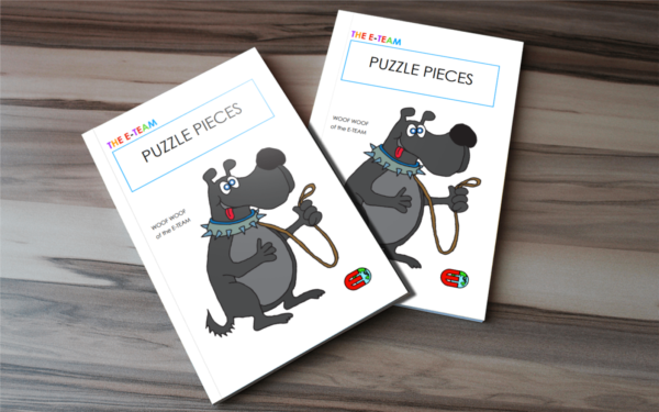 E-BOOK: ET17: PUZZLE PIECES - WOOF WOOF - A4, FULL COLOR, 22 PAGES