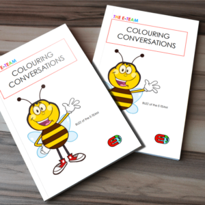 E-BOOK: ET06: COLOURING  CONVERSATIONS – BUZZ – A4, FULL COLOR, 24 PAGES