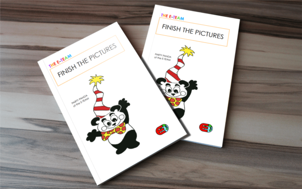 E-BOOK: ET09: FINISH THE PICTURES - PARTY PANDA - A4, FULL COLOR, 24 PAGES